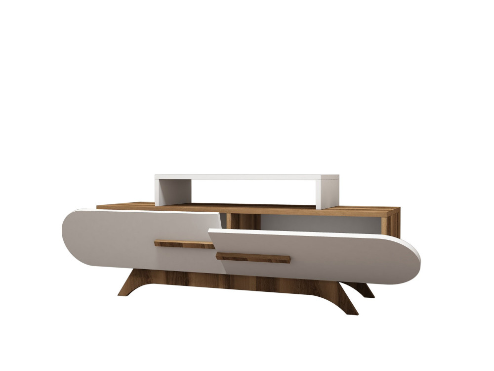 Meuble TV en bois "Rose" - 145 x 36 x 49 cm - Blanc
