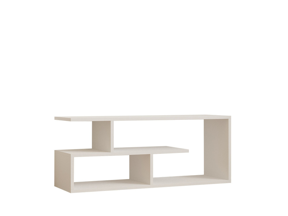 Meuble TV en bois "Cafu" - 100 x 29 x 40 cm - Blanc