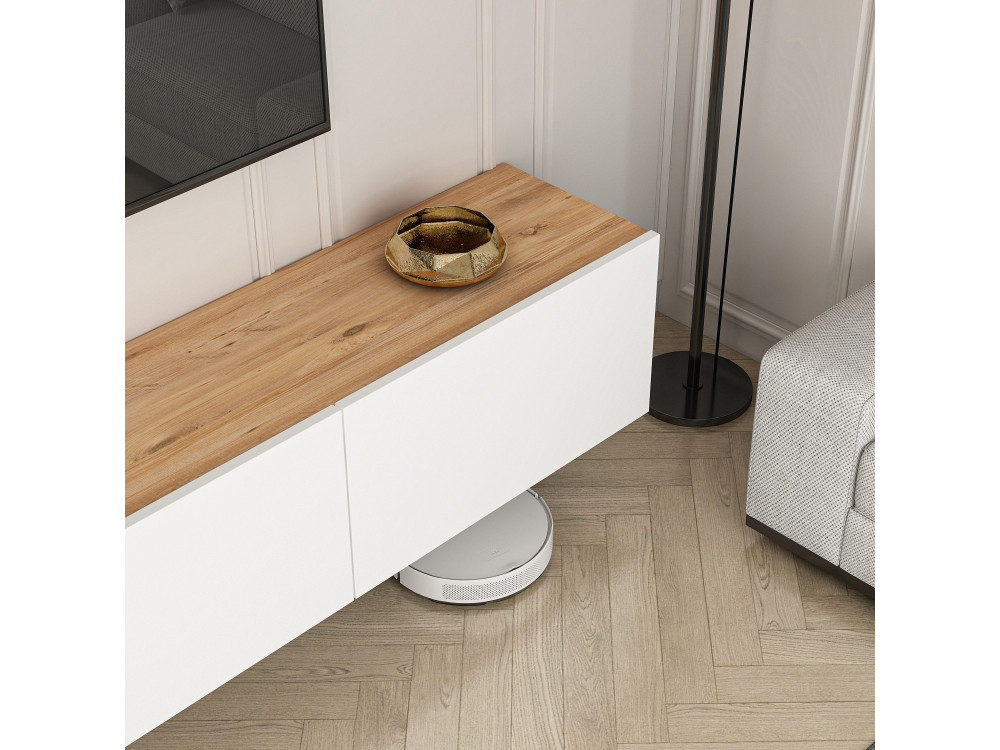 Meuble TV en bois "West" - 150 x 32 x 30 cm - Pin blanc de l'Atlantique