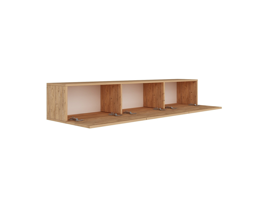 Meuble TV en bois "West" 150 x 32 x 30 cm - Pin atlantique