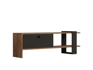 Meuble TV en bois "Ova" - 120 x 25 x 36 cm - ChêneAnthracite