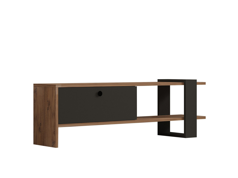 Meuble TV en bois "Ova" - 120 x 25 x 36 cm - ChêneAnthracite