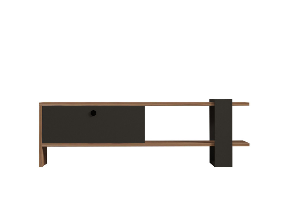 Meuble TV en bois "Ova" - 120 x 25 x 36 cm - ChêneAnthracite