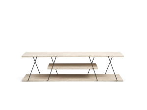 Meuble TV en bois "Canaz" - 120 x 30 x 33 cm - Beige