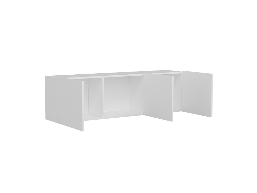 Meuble TV en bois "White" - 150 x 31 x 44 cm - Blanc