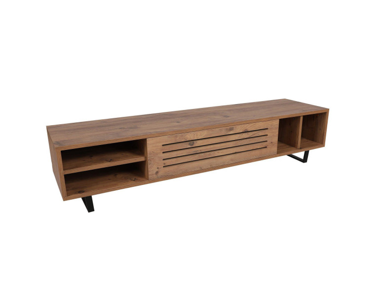 Meuble TV en bois "Safir" 160 x 40 x 35 cm - Pin atlantique