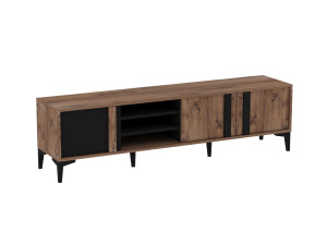 Meuble TV en bois "Mengu" - 180 x 40 x 50 cm - Atlantique, Anthracite