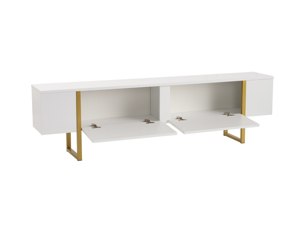 Meuble TV en bois "Serenity" - 180 x 29 x 50 cm - Blanc