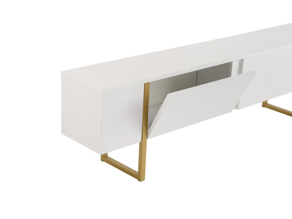 Meuble TV en bois "Serenity" - 180 x 29 x 50 cm - Blanc