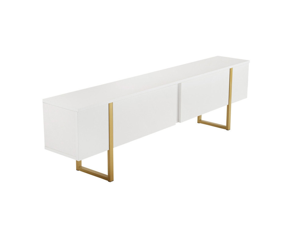 Meuble TV en bois "Serenity" - 180 x 29 x 50 cm - Blanc