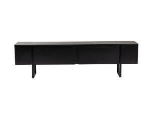 Meuble TV en bois "Serenity" - 180 x 29 x 50 cm - Noir