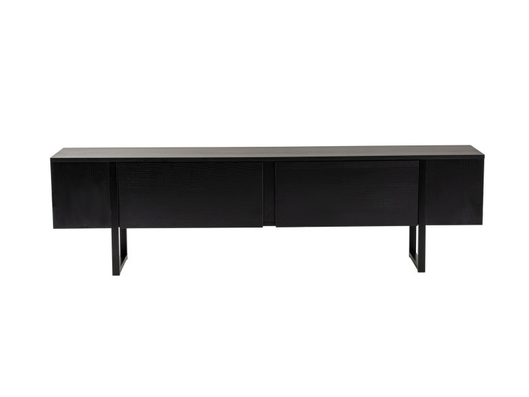 Meuble TV en bois "Serenity" - 180 x 29 x 50 cm - Noir