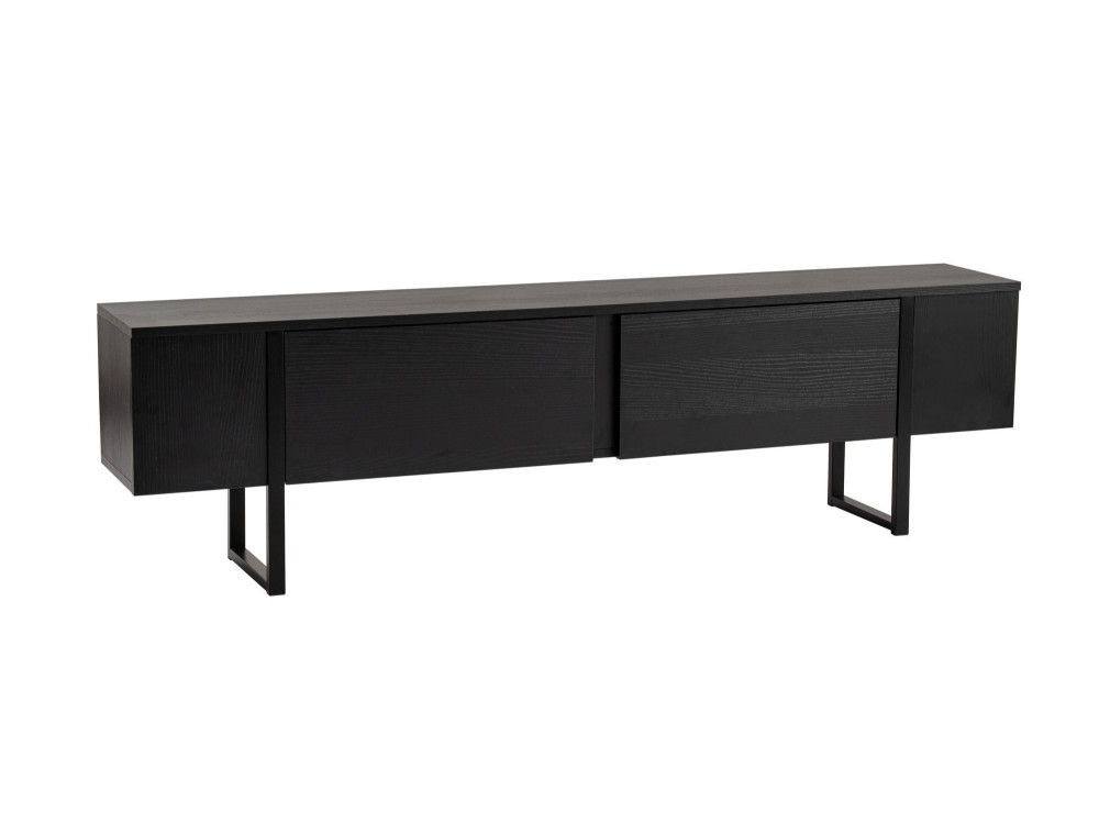 Meuble TV en bois "Serenity" - 180 x 29 x 50 cm - Noir