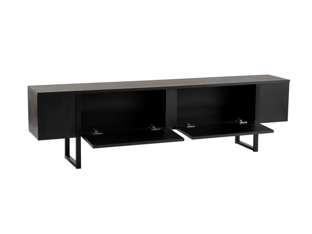 Meuble TV en bois "Serenity" - 180 x 29 x 50 cm - Noir
