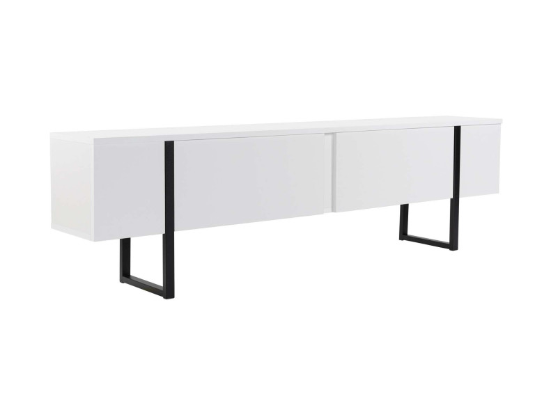 Meuble TV en bois "Serenity" 180 x 30 x 45 cm - Blanc