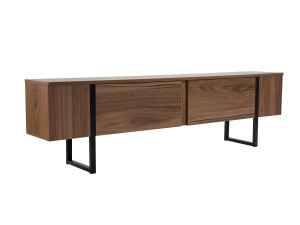 Meuble TV en bois "Serenity" 180 x 30 x 50 cm - Noyer