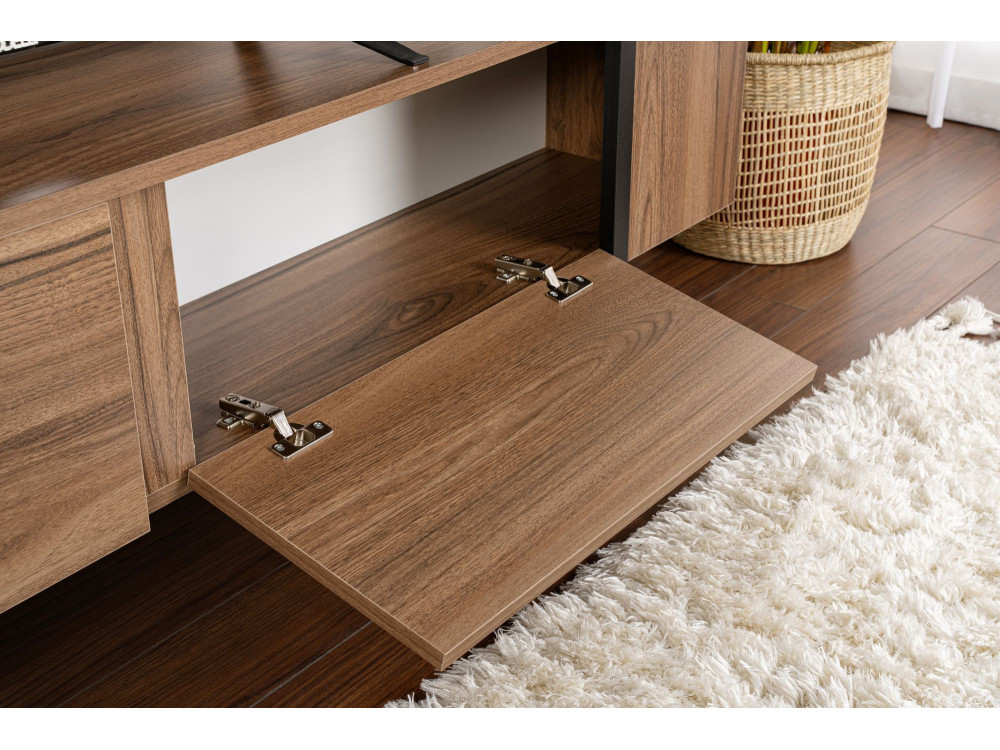 Meuble TV en bois "Serenity" 180 x 30 x 50 cm - Noyer