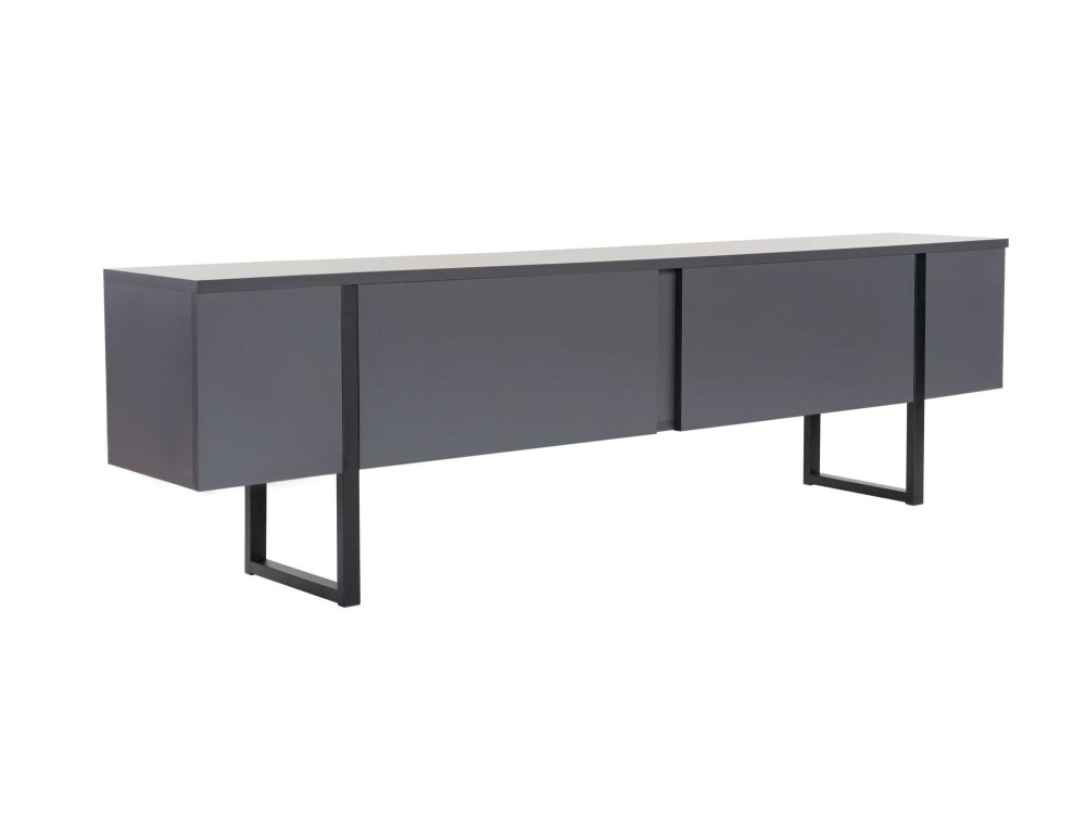 Meuble TV en bois "Serenity" 180 x 30 x 50 cm - Anthracite