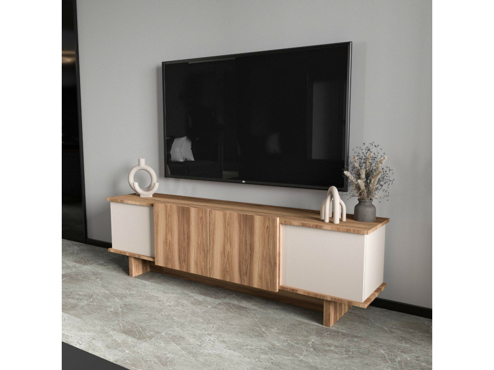 Meuble TV en bois "Diana" 180 x 33 x 50 cm - Beige