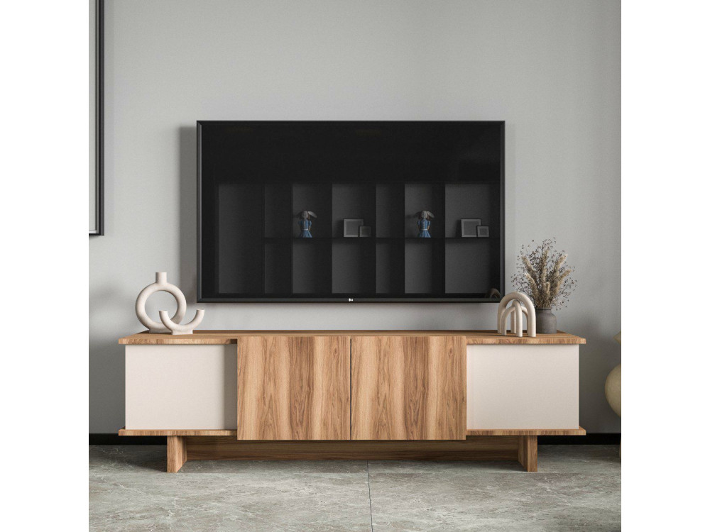 Meuble TV en bois "Diana" 180 x 33 x 50 cm - Beige
