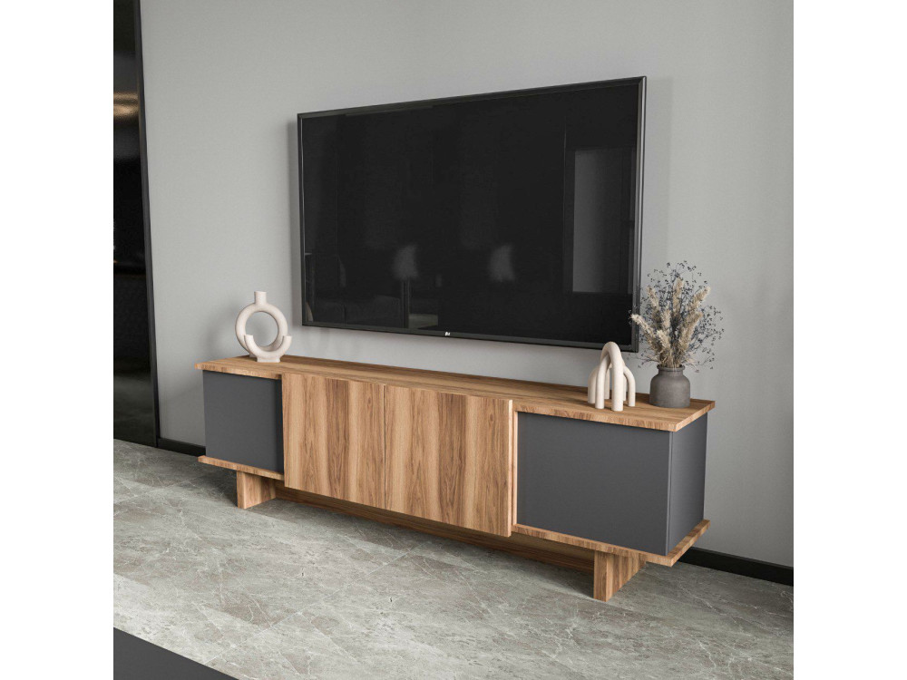 Meuble TV en bois "Diana" 180 x 33 x 50 cm - Anthracite