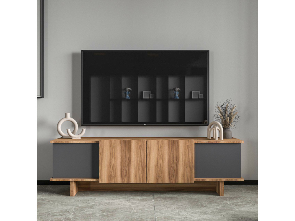 Meuble TV en bois "Diana" 180 x 33 x 50 cm - Anthracite
