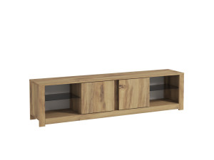 Meuble TV en bois "Aydos" 180 x 35 x 45 cm - Chêne