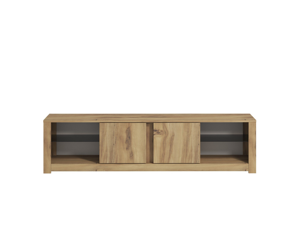 Meuble TV en bois "Aydos" 180 x 35 x 45 cm - Chêne