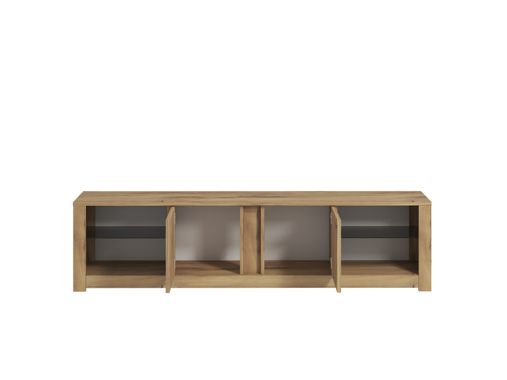 Meuble TV en bois "Aydos" 180 x 35 x 45 cm - Chêne
