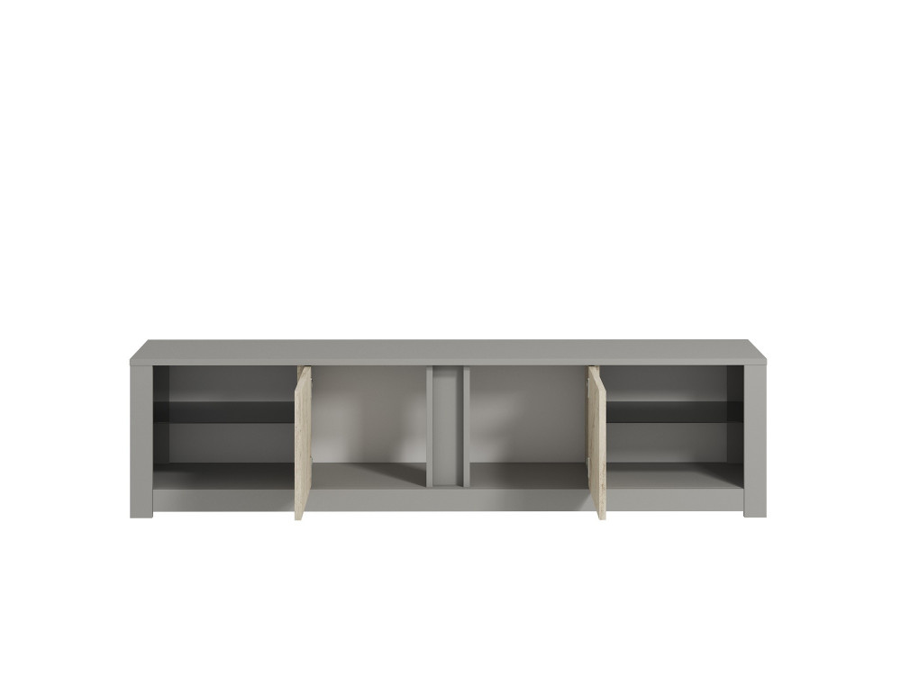 Meuble TV en bois "Aydos" 180 x 35 x 45 cm - Gris