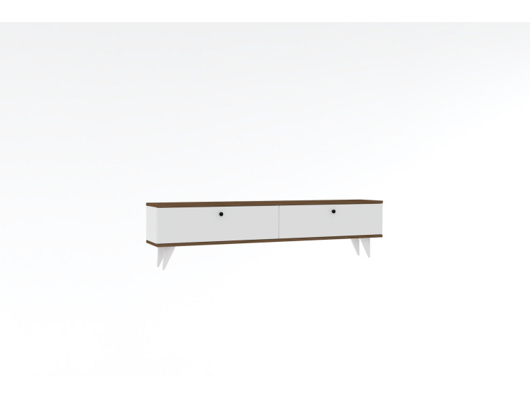Meuble TV en bois "Parlak" - 160 x 25 x 40 cm - Blanc
