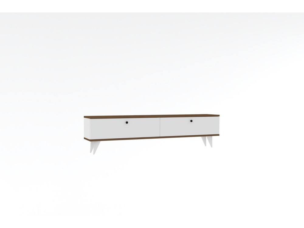 Meuble TV en bois "Parlak" - 160 x 25 x 40 cm - Blanc