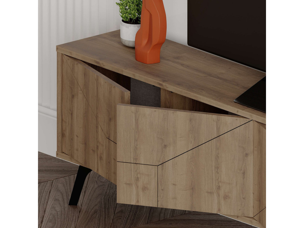 Meuble TV en bois "Dune" - 180 x 29 x 50 cm - Marron