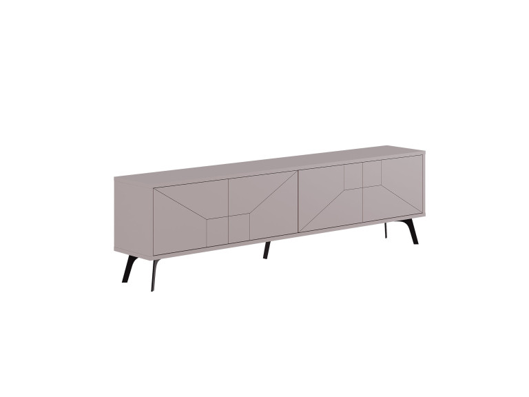 Meuble TV en bois "Dune" - 180 x 29 x 50 cm - Moka clair