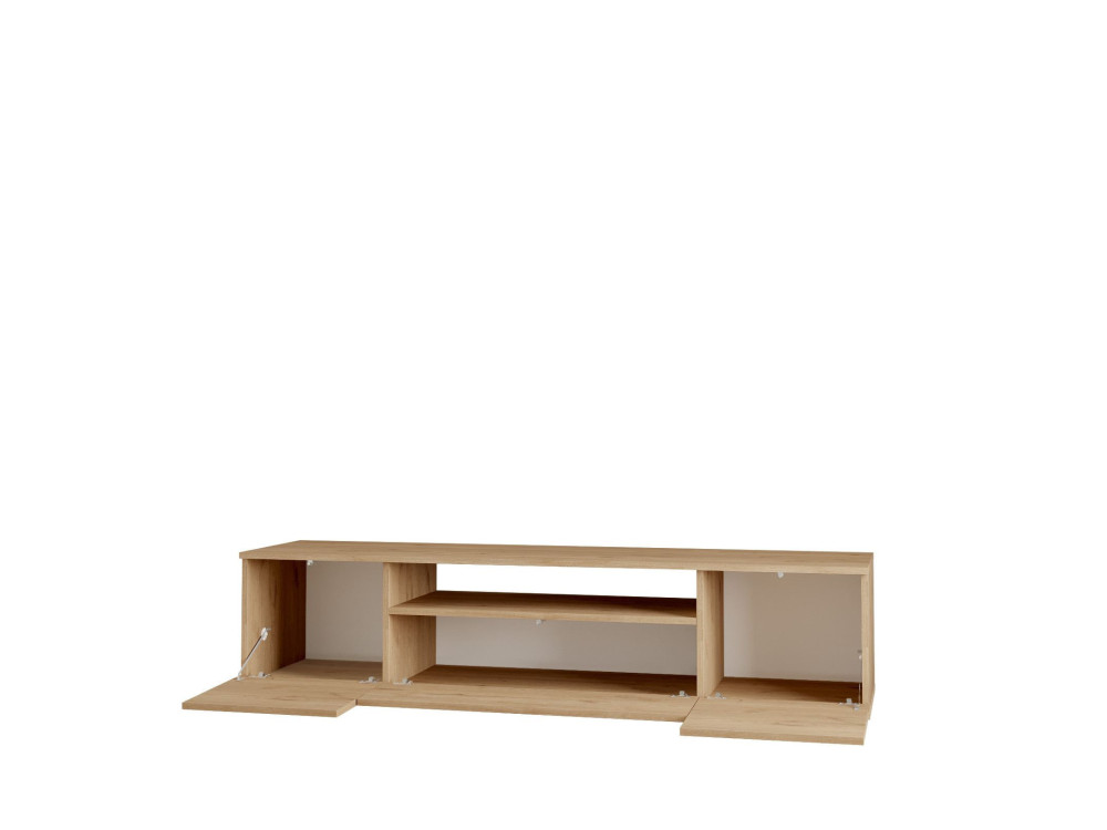 Meuble TV en bois "Rowen" - 180 x 44 x 44 cm - Marron