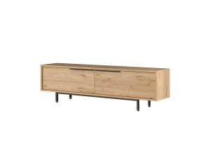 Meuble TV en bois "Calvin" - 160 x 35 x 45 cm - Marron