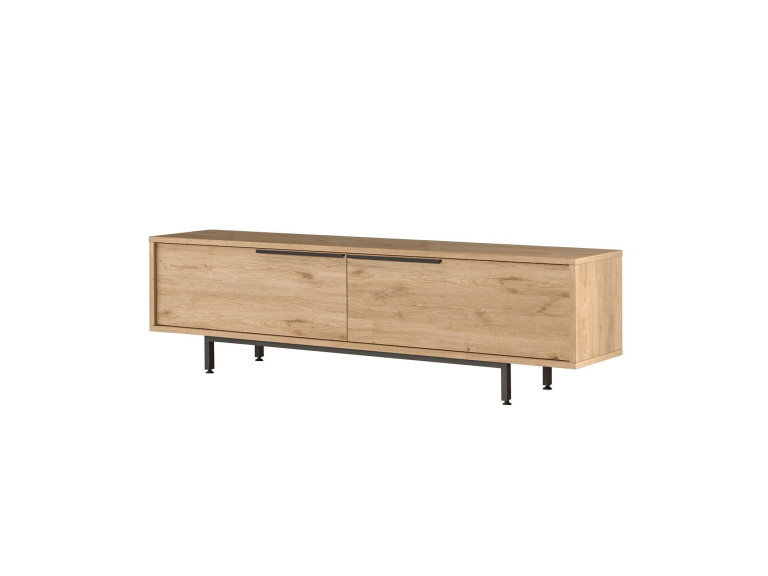 Meuble TV en bois "Calvin" - 160 x 35 x 45 cm - Marron
