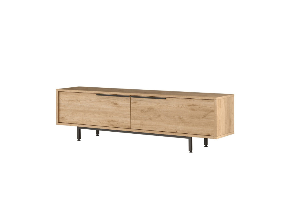 Meuble TV en bois "Calvin" - 160 x 35 x 45 cm - Marron