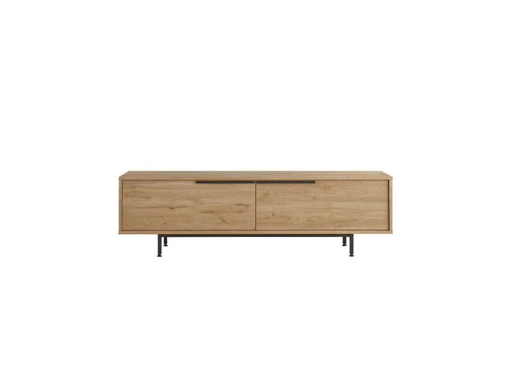 Meuble TV en bois "Calvin" - 160 x 35 x 45 cm - Marron