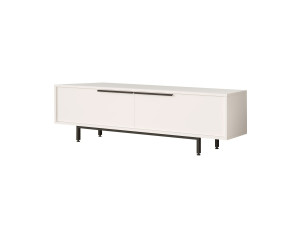 Meuble TV en bois "Calvin" - 160 x 35 x 45 cm - Blanc