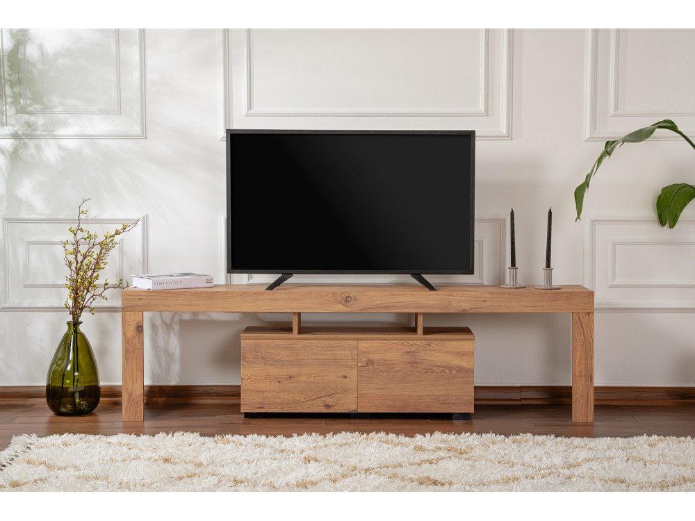 Meuble TV en bois "Enclave" - 180 x 31 x 50 cm - Marron