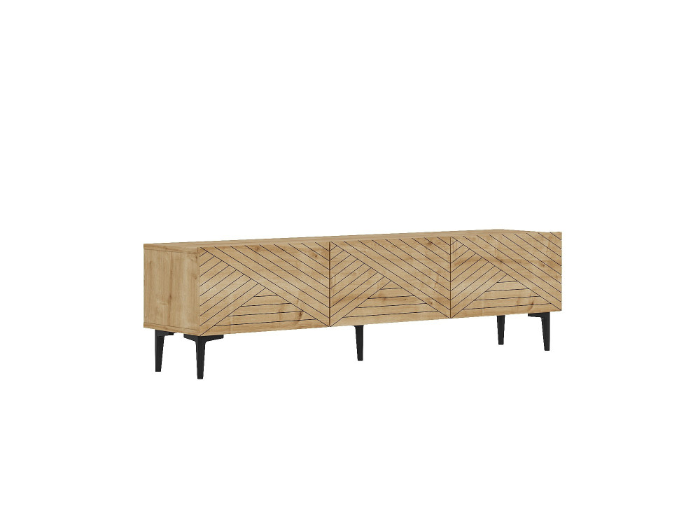 Meuble TV en bois "Felix" 160 x 31,4 x 44,1 cm - Chêne saphir