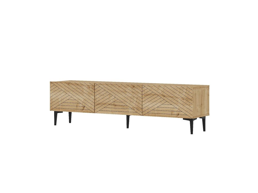 Meuble TV en bois "Felix" 160 x 31,4 x 44,1 cm - Chêne saphir