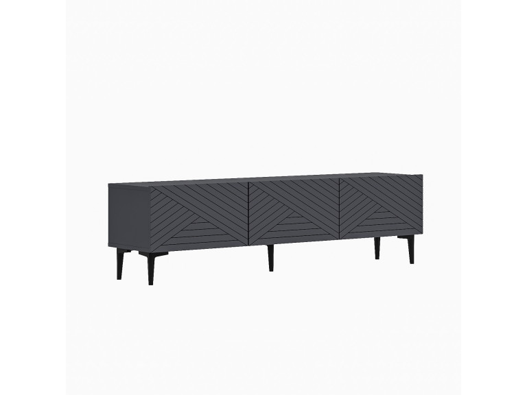 Meuble TV en bois "Felix" 160 x 31,4 x 44,1 cm - Anthracite