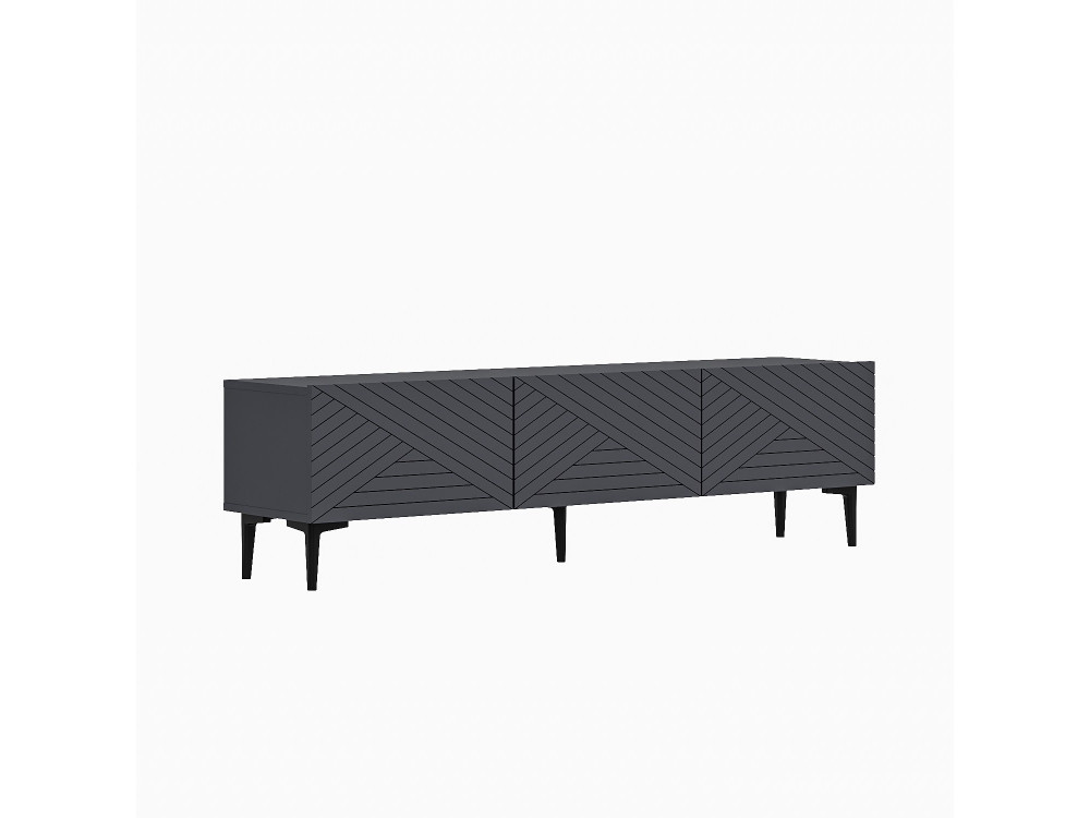 Meuble TV en bois "Felix" 160 x 31,4 x 44,1 cm - Anthracite