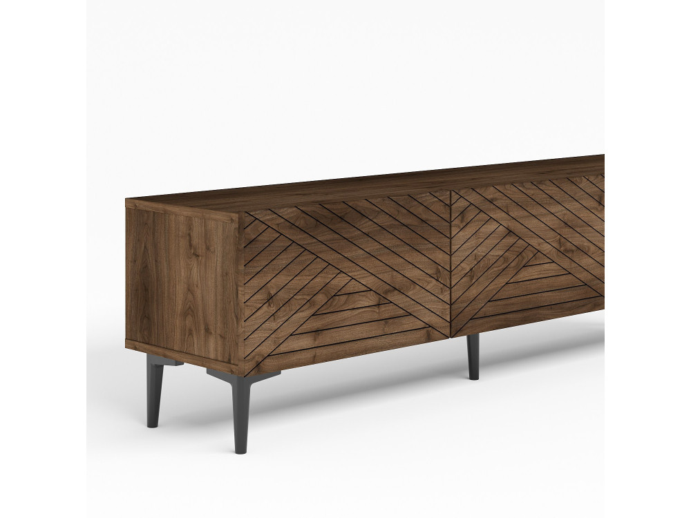 Meuble TV en bois "Felix" - 160 x 31 x 44 cm - Marron