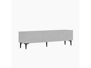Meuble TV en bois "Felix" - 160 x 31 x 44 cm - Blanc