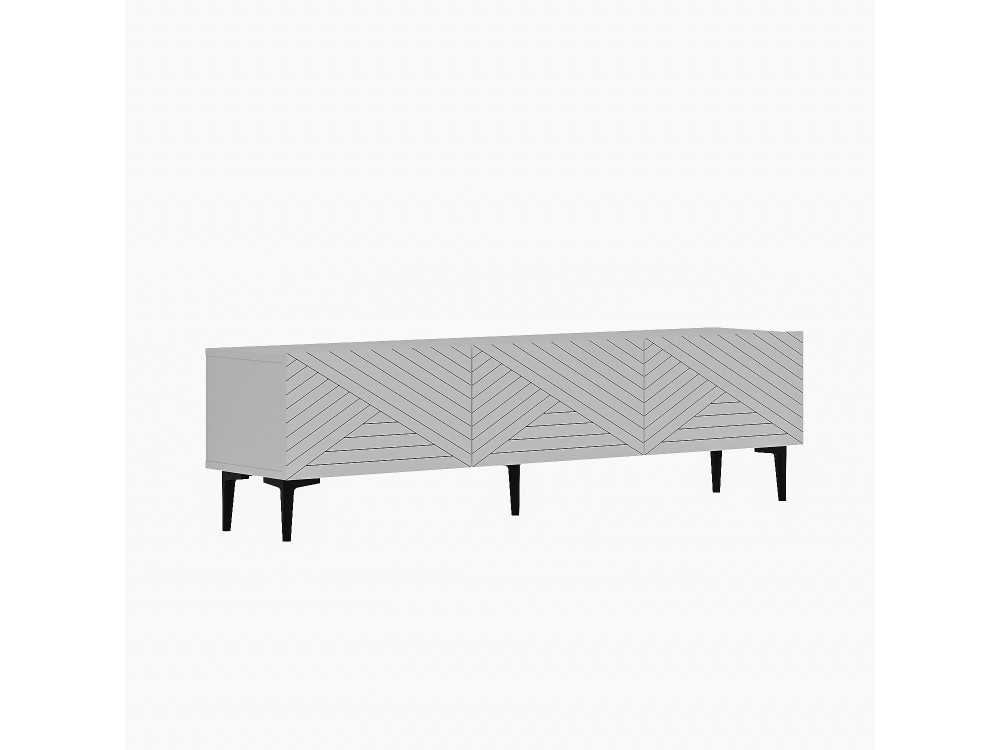 Meuble TV en bois "Felix" - 160 x 31 x 44 cm - Blanc