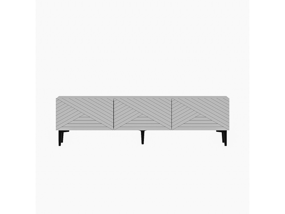 Meuble TV en bois "Felix" - 160 x 31 x 44 cm - Blanc