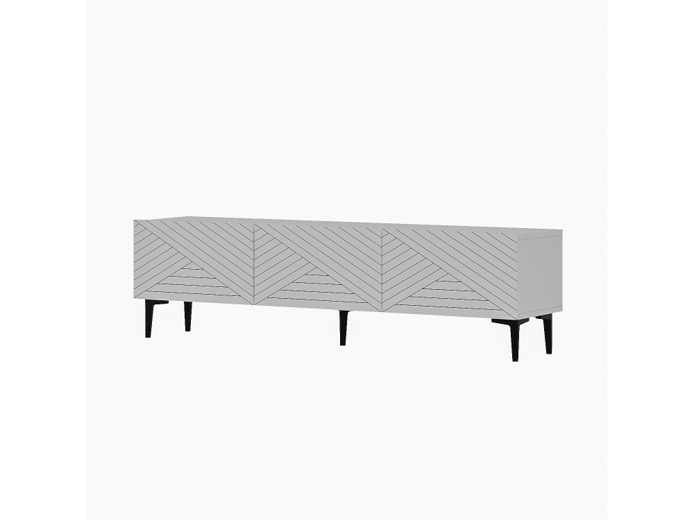 Meuble TV en bois "Felix" - 160 x 31 x 44 cm - Blanc